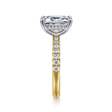14K Y Gold 0.43ctw Hidden Halo Diamond Mounting - Walter Bauman Jewelers