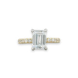 14K Y Gold 0.43ctw Hidden Halo Diamond Mounting - Walter Bauman Jewelers