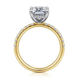 14K Y Gold 0.43ctw Hidden Halo Diamond Mounting - Walter Bauman Jewelers
