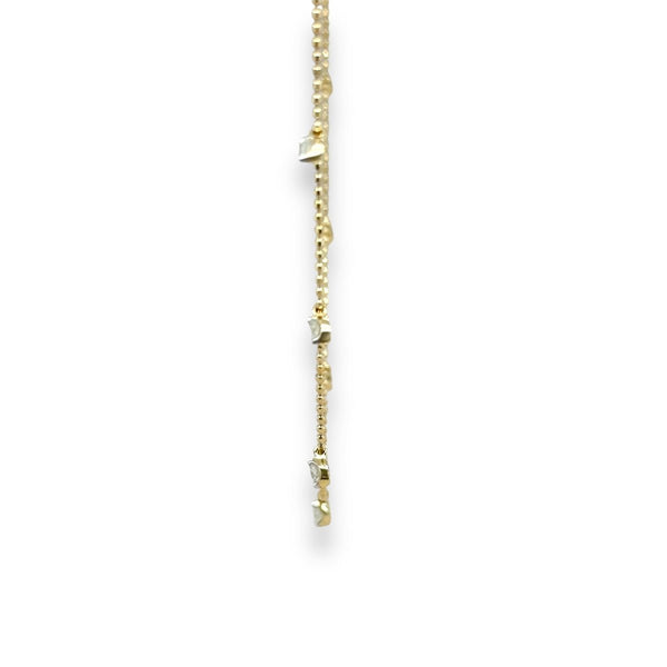 14K Y Gold 0.50ct H/I1 Diamond Drop Station Necklace - Walter Bauman Jewelers