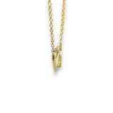 14K Y Gold 0.50ctw G/SI1 Double Oval Diamond Station Necklace - Walter Bauman Jewelers