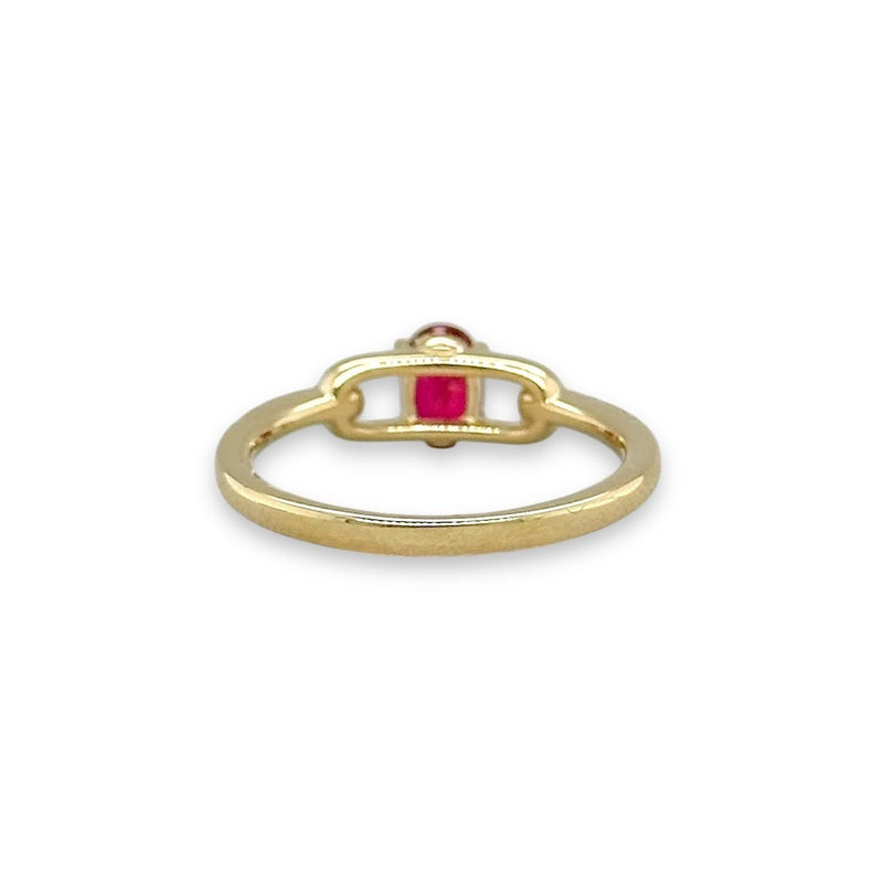 14K Y Gold 0.55ctw Ruby and 0.10ctw Diamond Ring - Walter Bauman Jewelers