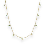 14K Y Gold 0.60ctw Emerald Drop Necklace - Walter Bauman Jewelers