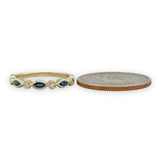 14K Y Gold 0.68ctw Blue Sapphire and 0.05ctw Diamond Ring - Walter Bauman Jewelers