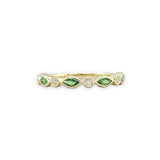 14K Y Gold 0.68ctw Tsavorite and 0.06ctw Diamond Ring - Walter Bauman Jewelers