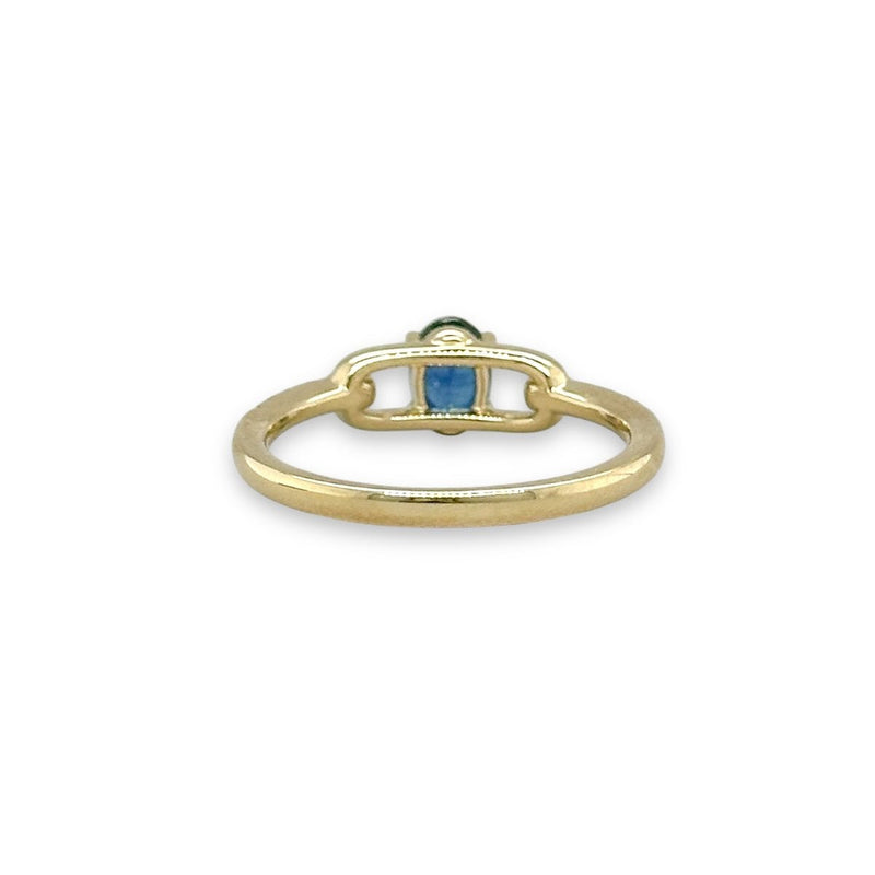 14K Y Gold 0.74ctw Sapphire and 0.10ctw Diamond Ring - Walter Bauman Jewelers