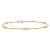 14K Y Gold 10" Filigree Ankle Bracelet - Walter Bauman Jewelers