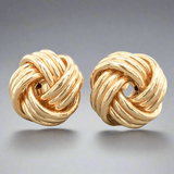 14K Y Gold 11mm Lovers Knot Stud Earrings - Walter Bauman Jewelers