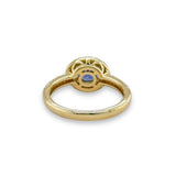 14K Y Gold 1.21ctw Sapphire and 0.39ctw Halo Diamond Ring - Walter Bauman Jewelers