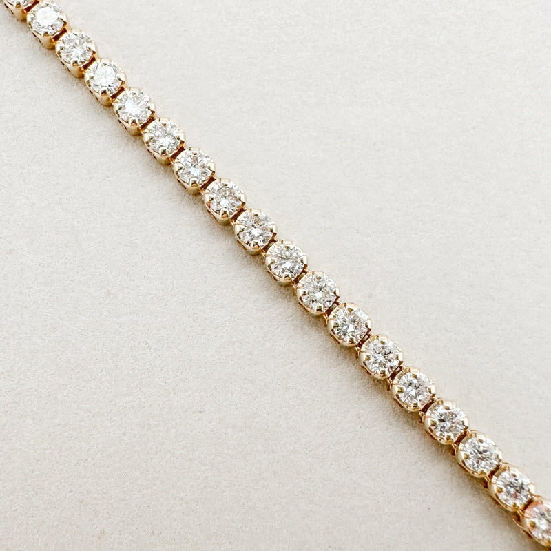 14K Y Gold 1.25ctw E - F/VS1 Lab - Created Diamond Tennis Bracelet - Walter Bauman Jewelers