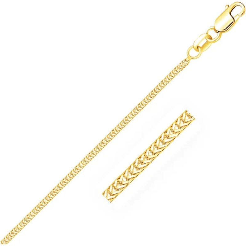 14K Y Gold 16" 1.0mm Foxtail Chain - Walter Bauman Jewelers