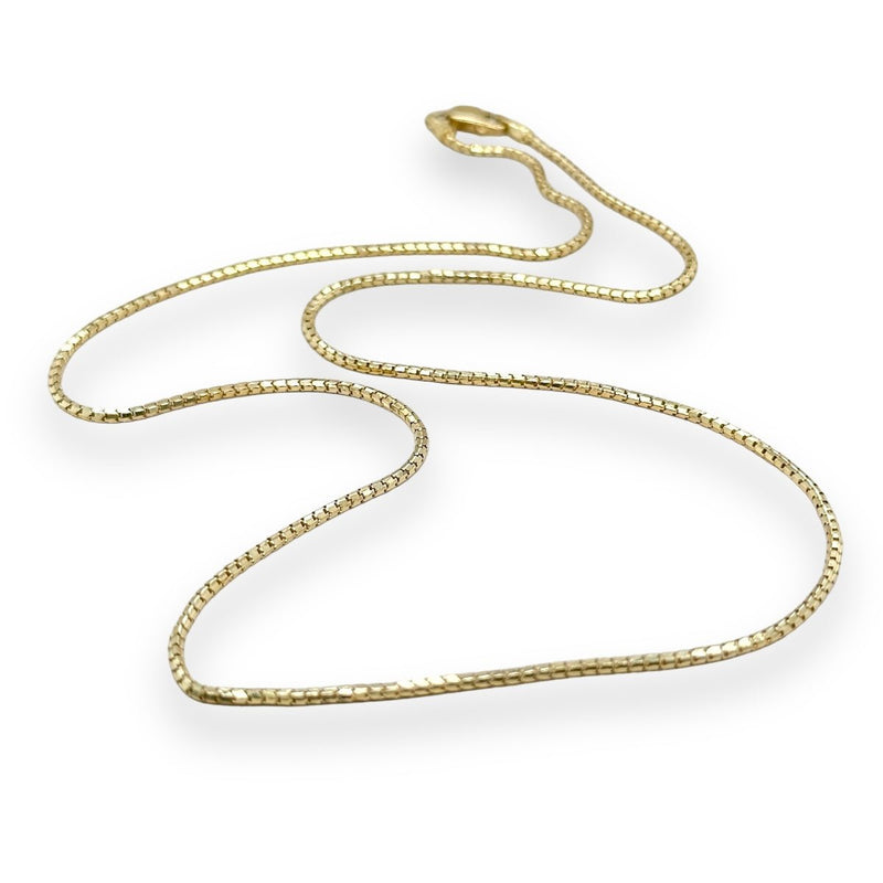 14K Y Gold 16" 1.1mm Round Box Chain - Walter Bauman Jewelers