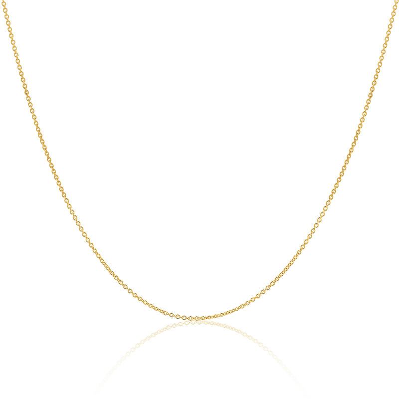 14K Y Gold 16 - 18" 1.0mm 025 Round Cable Chain - Walter Bauman Jewelers