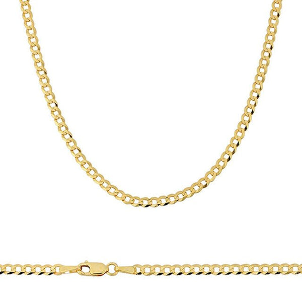 14K Y Gold 16" 2.60mm Curb Chain 060 - Walter Bauman Jewelers