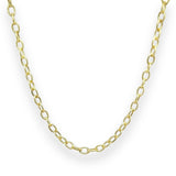 14K Y Gold 16" 3.3mm Textured Oval Cable Chain - Walter Bauman Jewelers