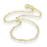 14K Y Gold 16" 3.3mm Textured Oval Cable Chain - Walter Bauman Jewelers