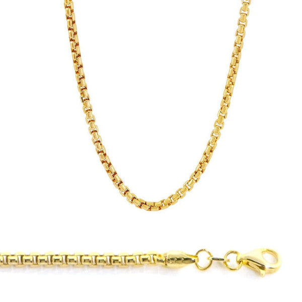 14K Y Gold 18" 1.6mm Round Box Chain - Walter Bauman Jewelers