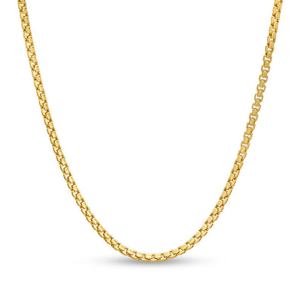 14K Y Gold 18" 2.4mm Round Box Chain - Walter Bauman Jewelers