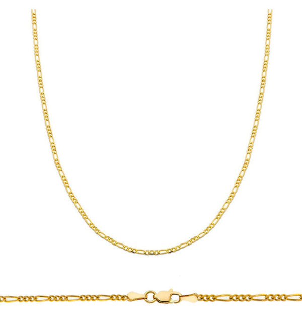 14K Y Gold 18" Figaro Chain 050 - Walter Bauman Jewelers