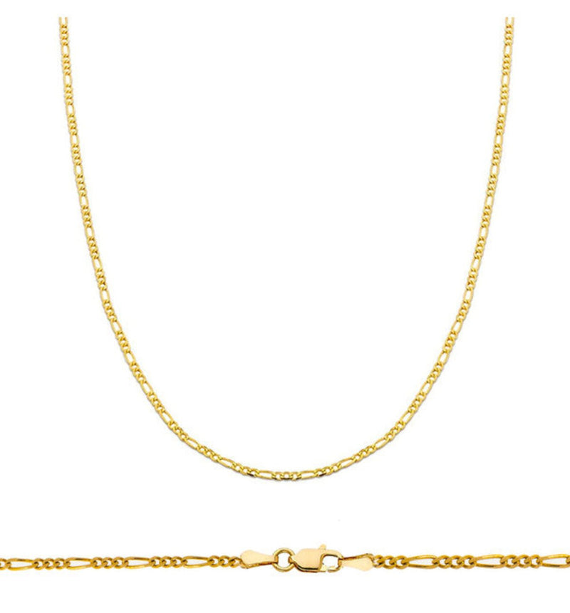 14K Y Gold 18" Figaro Chain 050 - Walter Bauman Jewelers