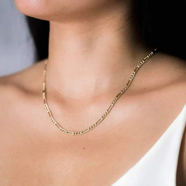 14K Y Gold 18" Figaro Chain 050 - Walter Bauman Jewelers