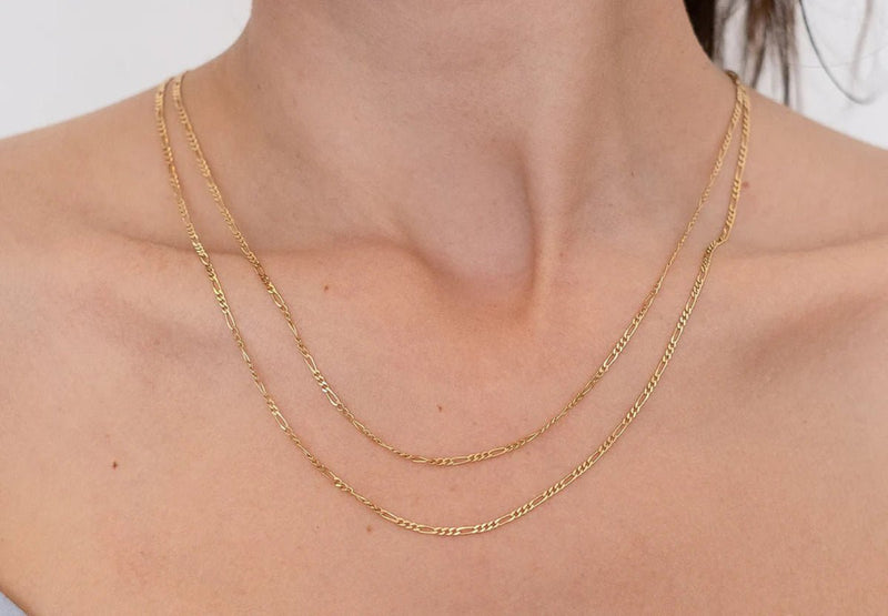 14K Y Gold 18" Figaro Chain 050 - Walter Bauman Jewelers