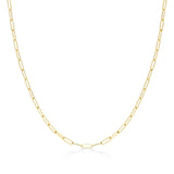 14K Y Gold 18" Small Paperclip Chain - Walter Bauman Jewelers