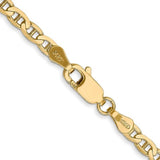 14K Y Gold 20" 3mm Concave Anchor Chain - Walter Bauman Jewelers