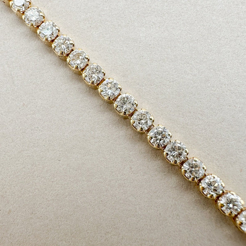 14K Y Gold 2.00ctw E - F/VS1 Lab - Created Diamond Tennis Bracelet - Walter Bauman Jewelers