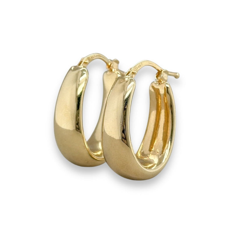 14K Y Gold 20mm Chunky Hoop Earrings - Walter Bauman Jewelers