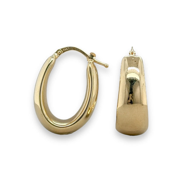 14K Y Gold 20mm Chunky Hoop Earrings - Walter Bauman Jewelers