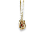 14K Y Gold 2.20ct 8x10mm Emerald Cut Citrine Pendant - Walter Bauman Jewelers