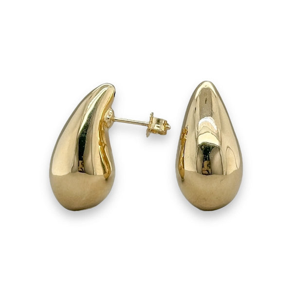 14K Y Gold 22.5mm Teardrop Post Earrings - Walter Bauman Jewelers