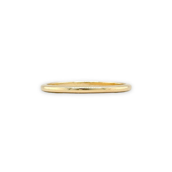 14K Y Gold 2.9mm thin Wedding band - Walter Bauman Jewelers