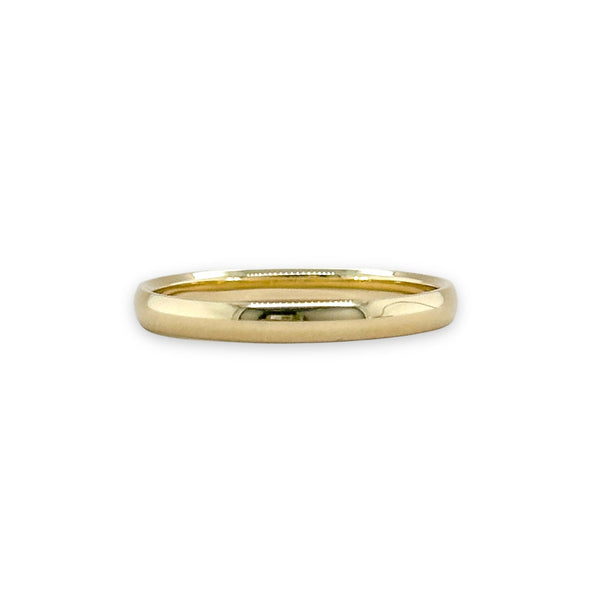 14K Y Gold 2mm Light Thin Wedding Band - Walter Bauman Jewelers