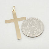 14K Y Gold 39x23 Cross Pendant - Walter Bauman Jewelers