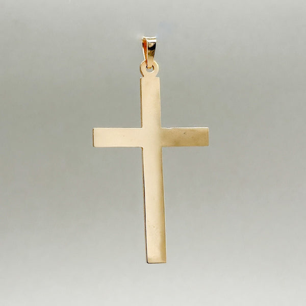 14K Y Gold 39x23 Cross Pendant - Walter Bauman Jewelers