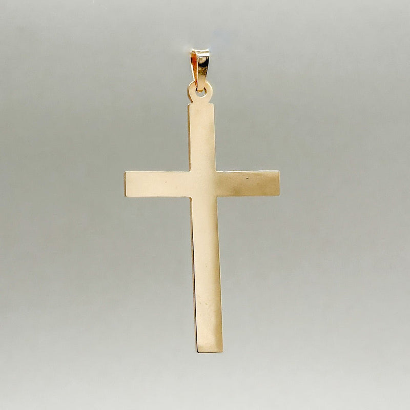 14K Y Gold 39x23 Cross Pendant - Walter Bauman Jewelers