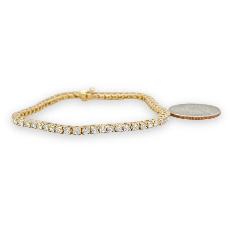 14K Y Gold 4.00ctw H/I1 Diamond Tennis Bracelet - Walter Bauman Jewelers