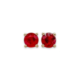 14K Y Gold 4mm 0.54ctw Ruby Stud Earrings - Walter Bauman Jewelers