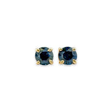 14K Y Gold 4mm 0.60ctw Sapphire Stud Earrings - Walter Bauman Jewelers