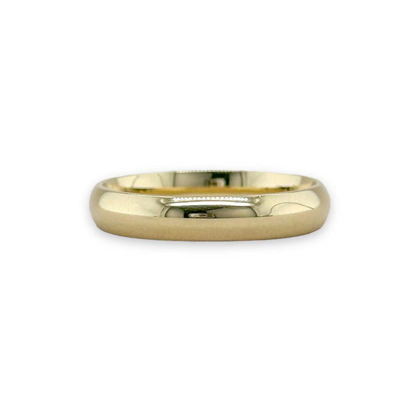 14K Y Gold 4mm Wide Plain band 9 - Walter Bauman Jewelers