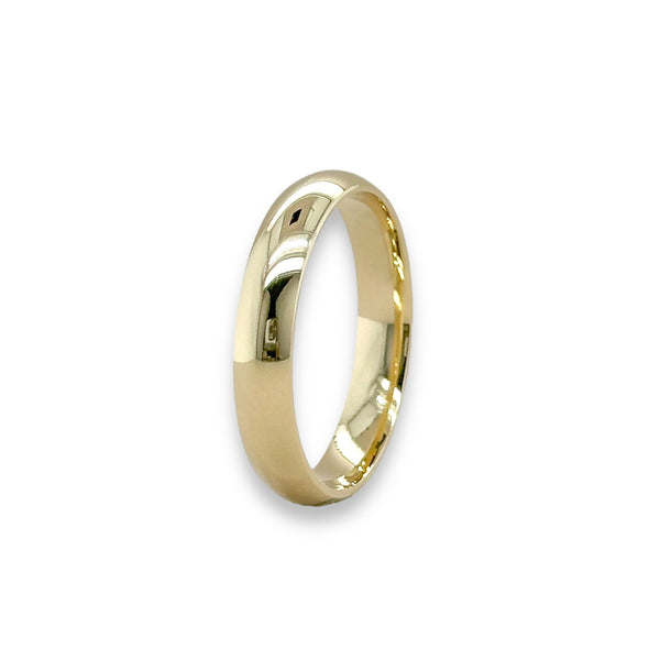 14K Y Gold 4mm Wide Plain band 9 - Walter Bauman Jewelers