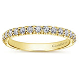 14K Y Gold .50ctw Shared Prong Diamond Wedding Band - Walter Bauman Jewelers