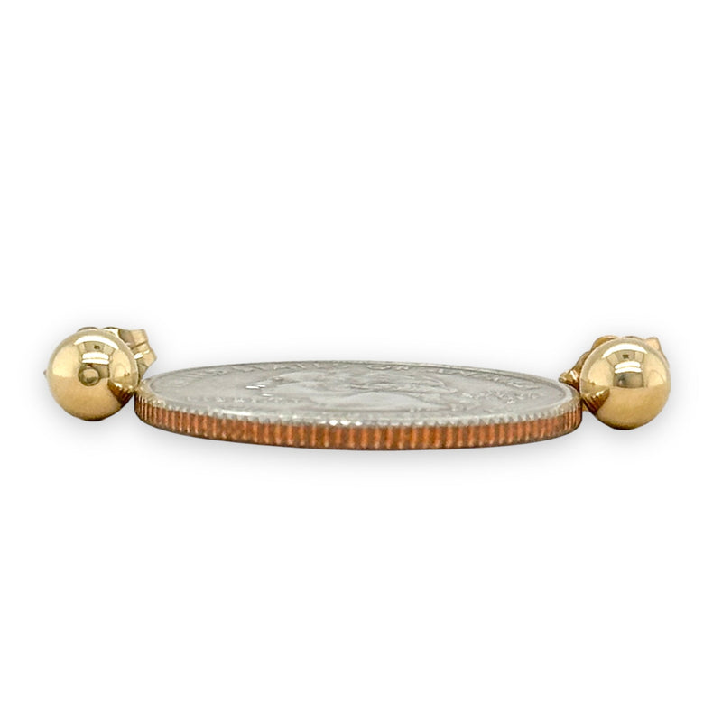 14K Y Gold 5mm Ball Earring - Walter Bauman Jewelers