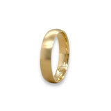 14K Y Gold 5mm Low Dome Edge To Edge Carved Wedding Band - Walter Bauman Jewelers