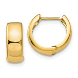 14K Y Gold 5mm Round Huggie Hoop Earrings - Walter Bauman Jewelers