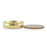 14K Y Gold 6.8mm Milgrain Edge Band - Walter Bauman Jewelers