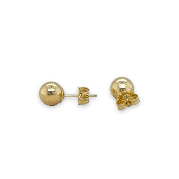 14K Y Gold 6mm Ball Earrings - Walter Bauman Jewelers