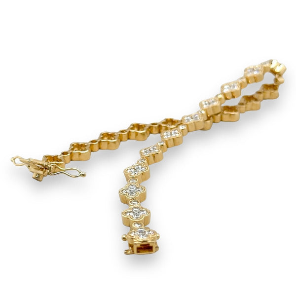 14K Y Gold 7" 2.85ctw H/SI1 Diamond Bracelet - Walter Bauman Jewelers